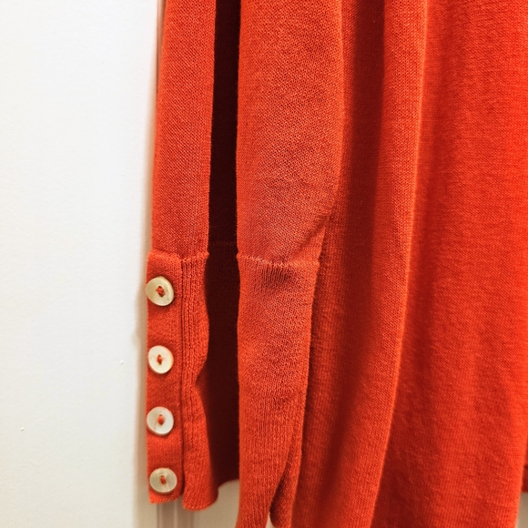 Chico’s Red Open Front Cardigan Size 3 XL Lightweight Knit - Picture 6 of 7